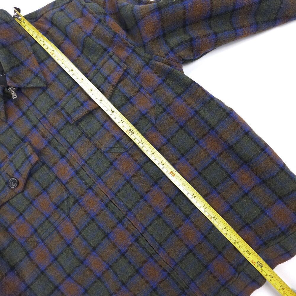 NEW ASOS Design Wool Plaid Tailored Chore Jacket Old Money Minimal Quiet Luxury - Picture 3 of 8